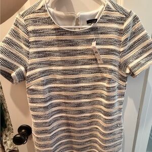 NWT Ann Taylor Black and White Textured Dress